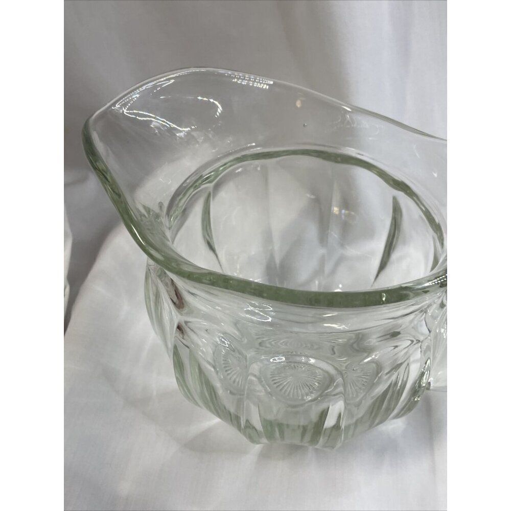 Antique HEISEY Depression Glass Colonial Puritan Glass Pitcher  1910 Vintage Art - Picture 4 of 16
